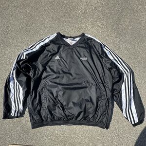 Adidas Louisville Cardinals Windbreaker Jacket Mens XL Relaxed Black Full Zip